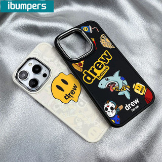 ibumpers Ốp Lưng IPhone Graffiti Shark Drew House Họa Tiết Ốp Điện Thoại Silicon Mềm Sang Chảnh Chống Bẩn Chống Sốc Cho IPhone 16 15 14 12 13 11 Pro Max IP 7 8 Plus X XS XR