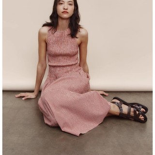 Zara Spring Sản phẩm mới dành cho nữ kiểu Pháp cổ tròn không tay ôm vừa vặn 3067329