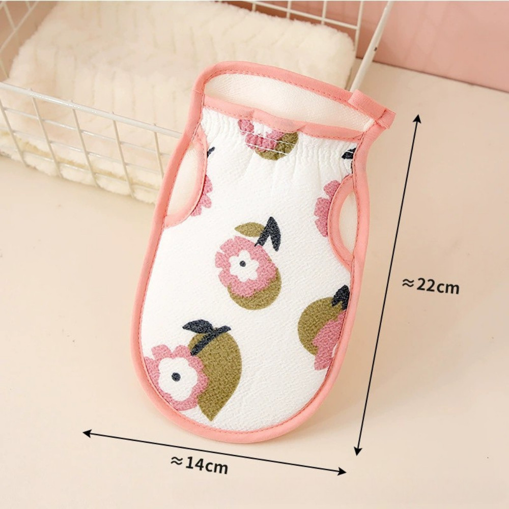 Găng Tay Tắm 2 Mặt Tạo Bọt Tẩy Tế Bào Chết Nhẹ Nhàng, Bông Tắm Tạo Bọt Dễ Dàng Chống Trượt