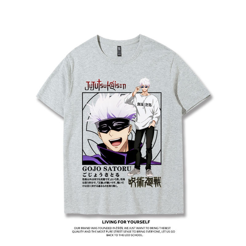 2024 Thời Trang Jujutsu Kaisen In Hình Mùa Hè Anime Hoạt Hình Áo Sơ Mi Tay Ngắn Cho Bé Trai Và Bé Gái