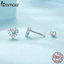 Bamoer 925 Sterling Sliver Bông Tai Thiết Kế Trái Tim Trang Sức Quà Tặng Cho Nữ