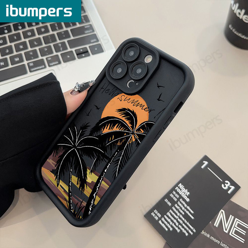 ibumpers Ốp Điện Thoại Iphone Đẹp Thời Trang Đen Hoạ Tiết Ốp lưng Dày Dặn Chống Rơi Silicone Mềm Chống Bẩn Chống Sốc Cho Iphone 15 14 12 13 11 Pro Max 7 8 Plus X Xs XR Xs Max