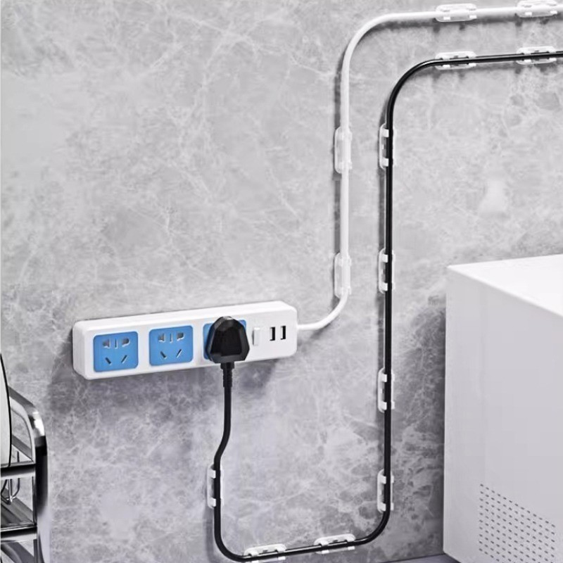 [Nổi bật] Trình quản lý cáp để bàn - Giá đỡ cố định dây - Bộ sắp xếp dây USB - Kẹp dây thả tự dính - Kẹp cố định quản lý - Dành cho văn phòng tại nhà