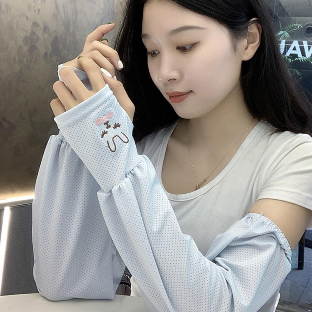 JEREMY Ice Silk Sleeves, Rabbit Loose Sunscreen Sleeve, Thoáng Khí Chống Tia UV Cánh Tay Bướm Bao Da Chống Nắng Mùa Hè