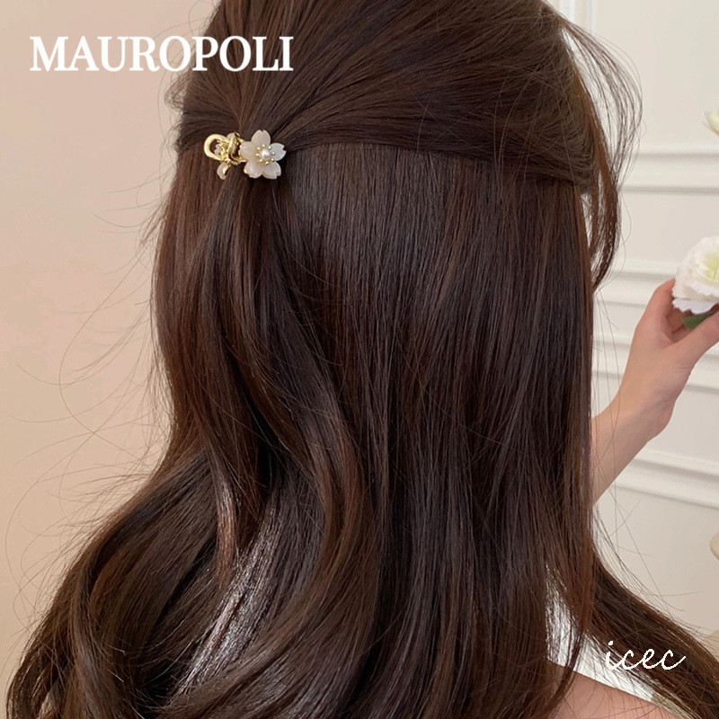 Mauropoli [Sẵn sàng] Kẹp tóc hoa phong cách Mori Nữ bên trán Nổ Kẹp đầu công chúa nhỏ Kẹp đầu
