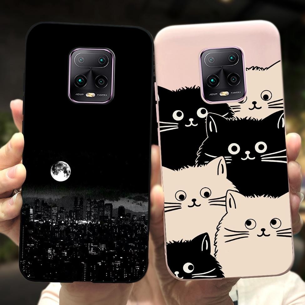 Ốp lưng Xiaomi Redmi 10X Pro 5G Thời trang Hoa dễ thương Mèo vẽ ngộ nghĩnh Vỏ silicon chống sốc Xiaomi Redmi 10X Pro 5G Ốp lưng điện thoại