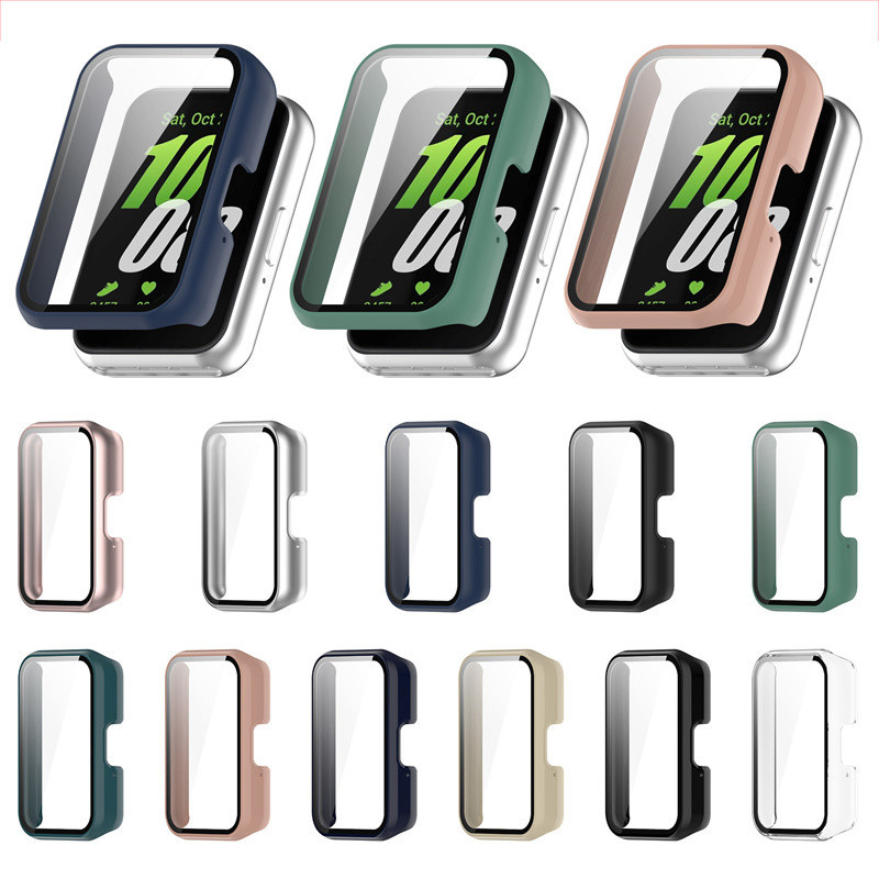 Vỏ ốp PC cứng cho Samsung Galaxy Fit3 SM-R390, nhiều màu sắc, bảo vệ toàn diện kèm kính bảo vệ