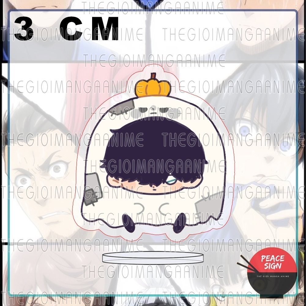 (3cm) Mô hình standee BLUE LOCK ver HALLOWEEN in hình anime chibi mica trong acrylic quà tặng dễ thương