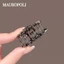 Mauropoli [Sẵn sàng] Kẹp cá mập hình bướm pha lê màu đen tinh tế Đầu lưng cao cấp vừa phải Kẹp tóc nửa mảnh Kẹp móng vuốt Kẹp bên