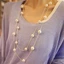 Dây chuyền dài ngọc trai mô phỏng hai lớp - Dây chuyền xương đòn nữ - Nữ Jewlery - Dây chuyền áo len trang sức thời trang - Vòng cổ xếp lớp ngọc trai thanh lịch, cổ điển, cổ điển