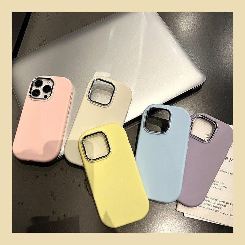 Ốp Điện Thoại Cho Samsung Galaxy A73 A71 A51 A52 A50 A30 S A14 A24 A31 A32 A20 S23 Plus Ultra S20 S21 FE J2 Prime Cover Đơn Giản Màu Sắc Dopamine Sang Trọng Mạ Điện Mặt Sau Khung Ống Kính Thảm