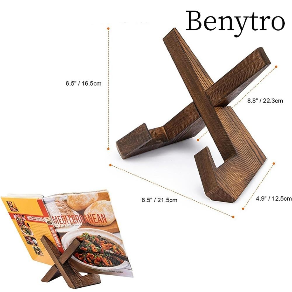 Benytro Giá đỡ công thức để bàn nhà bếp, Giá đỡ sách nấu ăn đơn giản bằng gỗ, Điểm nhạc Sách Đọc sách Phần còn lại Trang trí máy tính để bàn Nhà hàng Menu Giá trưng bày Nhà hàng bếp