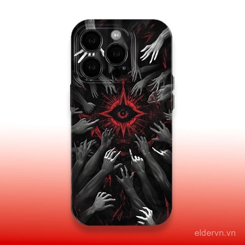 Ốp điện thoại Dark Eye QYJS tương thích với iPhone 16 15 14 13 ProMax 11 12 PRO 7 8 Plus X XS XR XSMAX 14 15 16 PLUS, vỏ bảo vệ cứng cao cấp U4JS