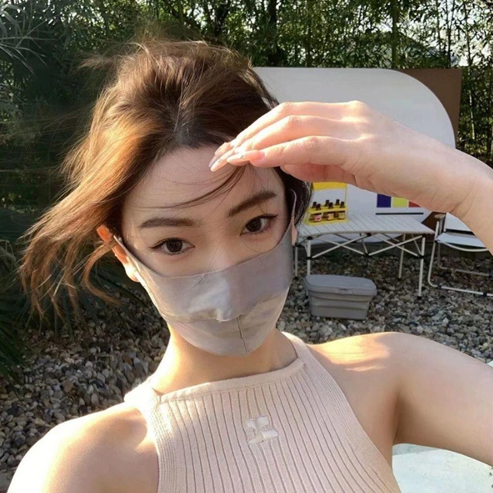 HOBBYIN lce Silk Face, Chống Nắng Chống Nắng Chống Tia UV Cool Face Cover, Khăn Balaclava Mặt Mỏng Thoáng Khí Đi Xe Đạp Chạy Câu Cá Nam Nữ