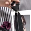 Treeling Punk Crosss Pin Chain Tie cho trường học Đồng phục trường có thể điều chỉnh Pre Tie Black Necktie cho học sinh và thanh thiếu niên A