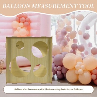 Công cụ đo lường hộp đựng bóng bay 9 lỗ ổn định 2-10 Inch cho bữa tiệc cưới sinh nhật