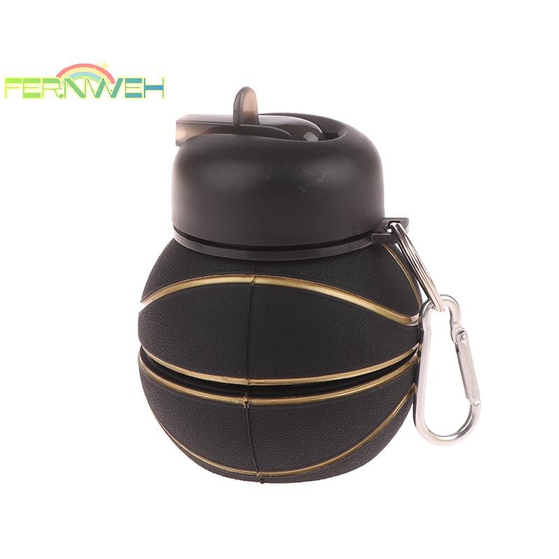 [Fernweh] Bình Nước Silicon Gấp Bóng Rổ Ngoài Trời Bóng Đá Tennis Golf Bóng Chày Pickleball Chai Nước Di Động Trẻ Em [MỚI]