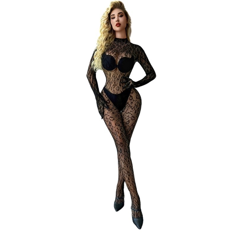 Vic Nữ Lưới Bodystocking Dài Tay Fishnet Body Quần Lót Quần Lót Váy Ngủ