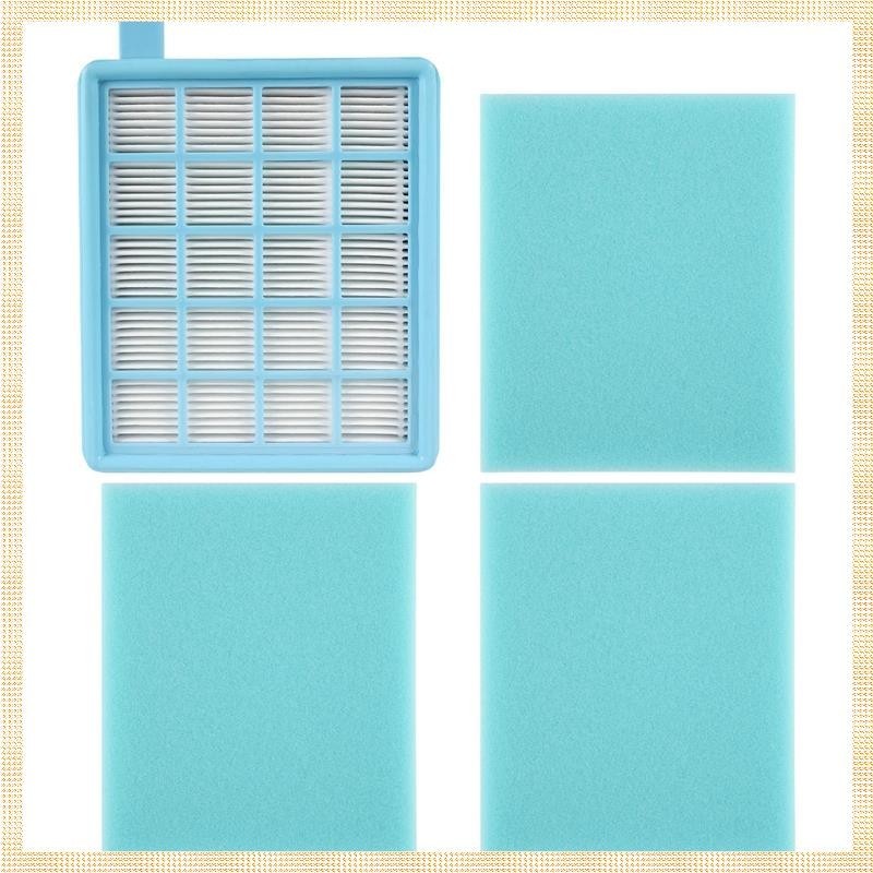 4 Filtres HEPA + Coton Pour Aspirateur Philips Buffalo/Mistral - Compatible FC8470, FC8471, FC8472, Etc.