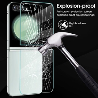 Phim kính cường lực mặt sau điện thoại thông minh bền chắc cho Samsung Galaxy Z Flip 5 Điện thoại độ phân giải cao Màn hình bên ngoài Phim bảo vệ chống trầy xước