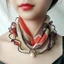 Khăn Lụa Vàng Thanh Lịch Và Thời Trang Với Tai Gỗ Ngọc Trai Khăn Quàng Cổ Thay Đổi Ren Vàng Khăn Quàng Cổ Thời -GIOVA