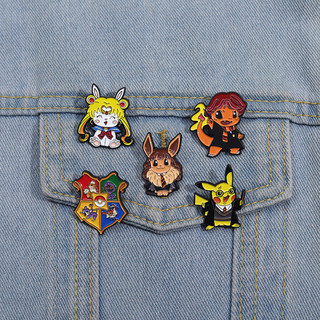 50 kiểu ngoại vi Anime, Trâm cài men Pokemon, Thiết bị ngoại vi trò chơi Yoda cho bé, Huy hiệu ba lô Zelda, Huy hiệu kim loại Kirby Puppy