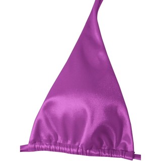 Đồ Bơi Nữ Màu Trơn Satin Tam Giác Cốc Dây Hai Mảnh BIkini Đồ Bơi