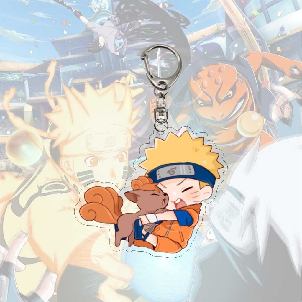 Q phiên bản Naruto acrylic móc khóa Itachi Madara Obito Naruto Sasuke Sakura Hinata Gaara Bọ Cạp mặt dây chuyền