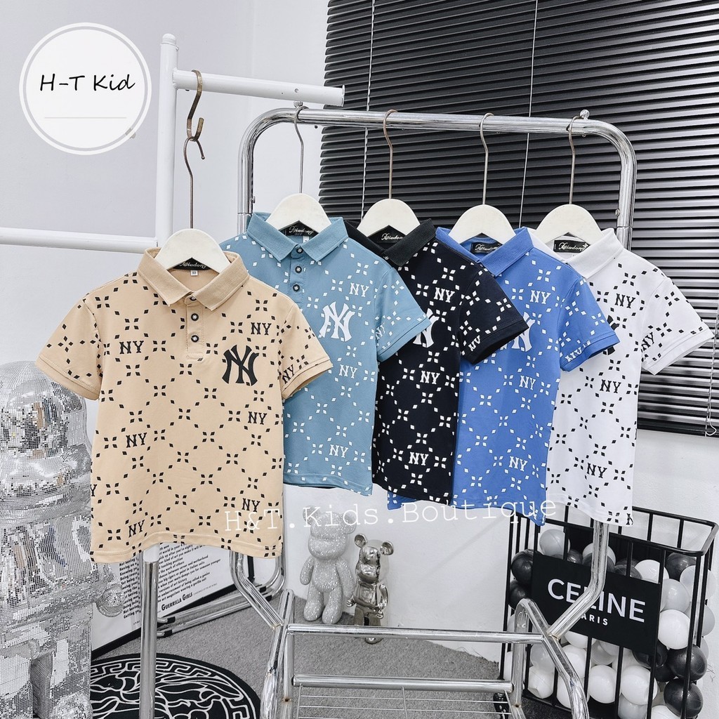 áo polo bé trai size nhỡ hàn quốc cao cấp 15-30kg. áo phông có cổ bé trai đi học đi chơ