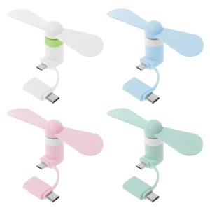 Quạt làm mát 2 trong 1 Yoo Portable Type-C Hanldheld Quạt làm mát Mini USB cho điện thoại android Micro USB