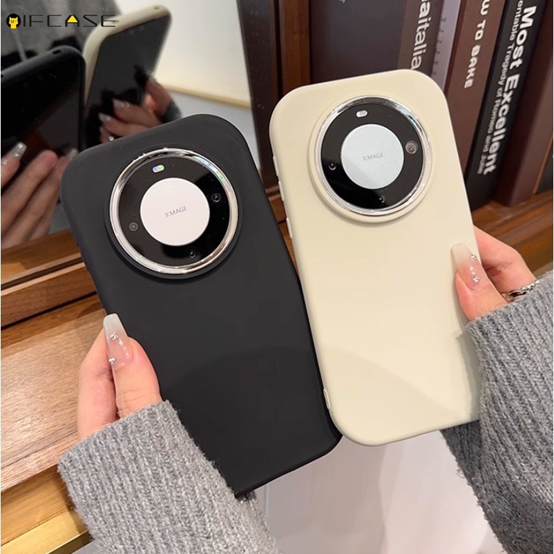 Dành Cho Honor X9A X9B X50 X50i X40 X40i GT X30 X30i Magic 6 Pro 4 Lite Vỏ Điện Thoại ins Hình Bầu Dục Dễ Thương Mạ Tròn Kẹo Màu Trơn Mờ Mờ Mờ Vỏ Silicon Mềm Vỏ
