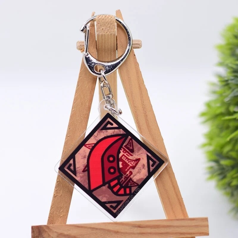 Móc khóa Monster Hunter Game điện tử Thợ săn quái vật Monster Hunter 1 Phụ kiện trang trí túi xách Balo