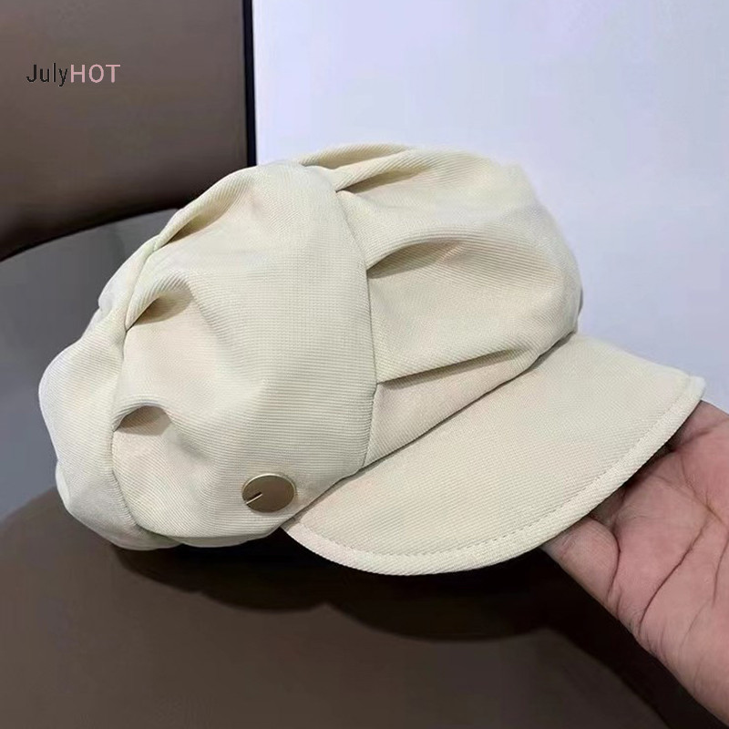 Julyhot Hình Bát Giác Mũ Nồi Len Newsboy Mũ Nữ Đám Mây Đường Phố Vành Mũ Nồi Ngoài Trời Mũ Massivedeals