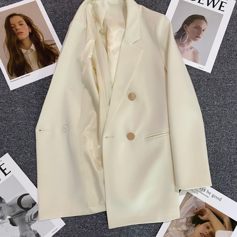 Nữ Tay Dài Màu Hồng Chắc Chắn Blazer Nữ Công Sở Nữ OL Phù Hợp Với Công Sở Áo Khoác Ngoài Đồng Phục