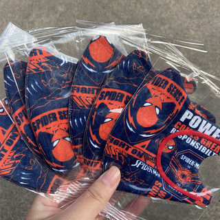 50 chiếc Boy Marvel mask Spider Man / Iron Man / Captain America (bao bì độc lập) 3-12 tuổi (bao bì kín) 10 chiếc / gói Khẩu trang trẻ em / trẻ em 5D
