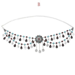 Dây xích thắt lưng bướm tua rua kim cương giả, phù hợp cho đầm