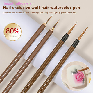 [Beautifulhome] Nail Art Wolf Hair Brush Pen Gel Paing Wire Draw Pen Liner Polish Brushes Dụng cụ thiết kế móng tay [làm đẹp]