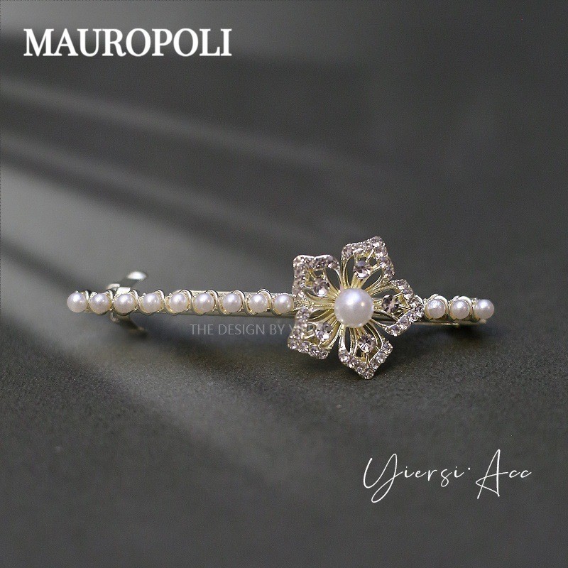 Mauropoli [Sẵn Sàng] Kẹp Tóc Hoa Nhẹ Nhàng Kích Thước Nhỏ Đầu Sau Nửa Tie Mùa Xuân Kẹp Ngang Kẹp Trên Kẹp Tóc Phụ Kiện Tóc