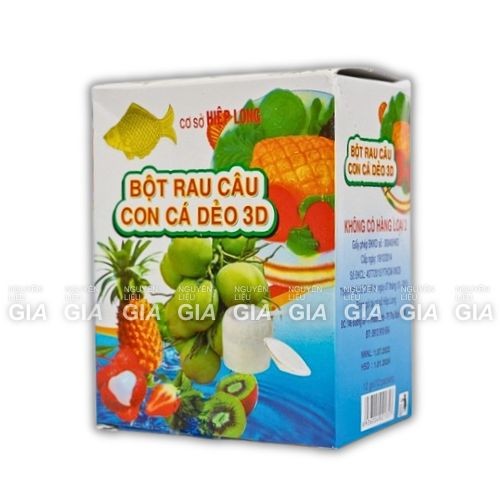 THÙNG 10 HỘP - Bột rau câu dẻo con cá Hiệp Long hộp 12 gói x 12g