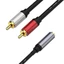 Cáp chuyển đổi nam Niki 3 5mm sang 2RCA cho tai nghe và chất đe dọa gia đình