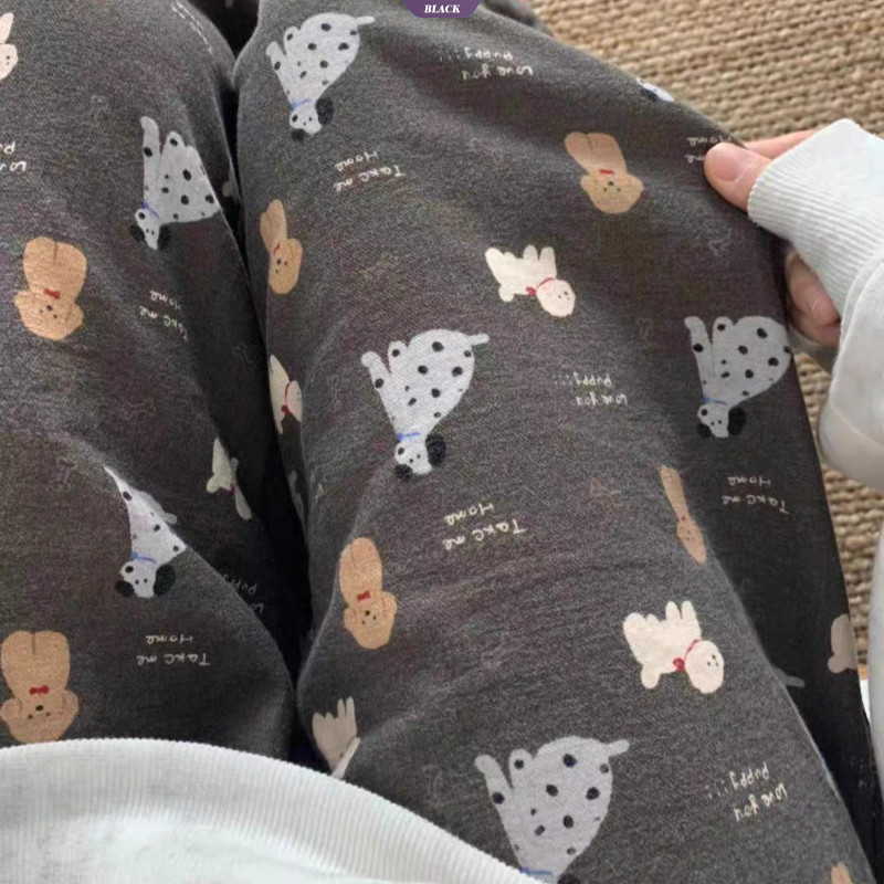 Mùa Thu Đông Ngọt Ngào Và Dễ Thương Hoạt Hình Puppy In Pyjama Quần Giải Trí Mới Đơn Giản Rời Nhà Quần [BL]