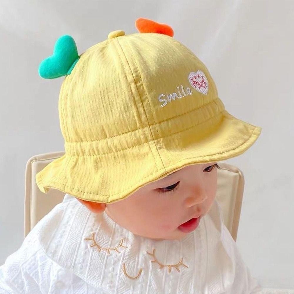 Mũ ngư dân trẻ em EDIWANY, Mũ xô hoạt hình bằng vải Cotton, Mũ mềm chống tia cực tím cho trẻ em bé trai bé gái