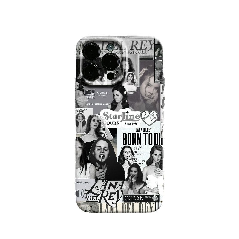 Ốp điện thoại Lanadelrey tương thích với iPhone 16 15 14 13 ProMax 11 12 PRO X XS XR XSMAX 14 15 16 PLUS, chống sốc, bảo vệ toàn diện, phong cách châu Âu và Mỹ, ốp cứng độc đáo không va chạm SGUT