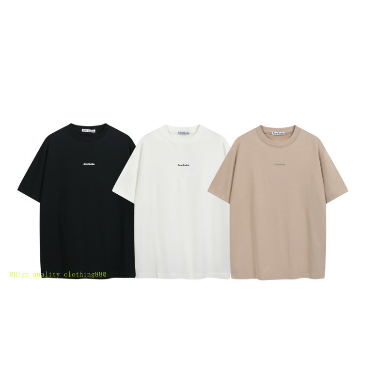 * * * * Chất Lượng Cao * * AC Phong Cách Mới AC Cổ Điển Chữ Đơn Giản Thả Vai Nữ Cotton Nguyên Chất Rời Nam Cặp Đôi Áo Thun Ngắn Tay