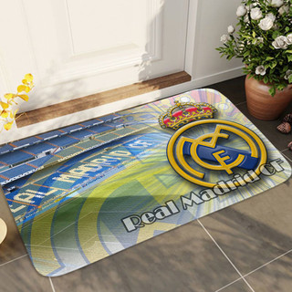 Thảm chùi chân in một mặt Real Madrid Quà tặng thiết thực cho bạn bè Phòng ngủ Văn phòng Trang trí nhà cửa Thảm trải sàn chống trượt (60x40CM)