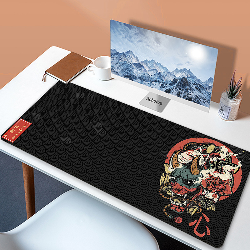 Chơi Game Mousepad Game Thủ Mousemat Nhật Bản Lớn Đen Chuột Thảm Bàn Lớn Miếng Lót XXL Miếng Lót Chuột 80x30cm Bàn Phím Thảm Pc Cao Su Deskmat