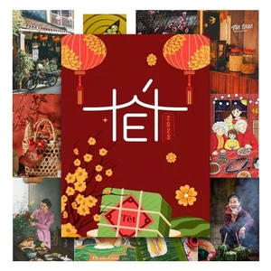 A3 In Màu - Set 50 Tờ Poster Giấy Dán Tường - HÌNH POSTER TRANG TRÍ MÙA TẾT | MS: 111566 - GÌ CŨNG IN