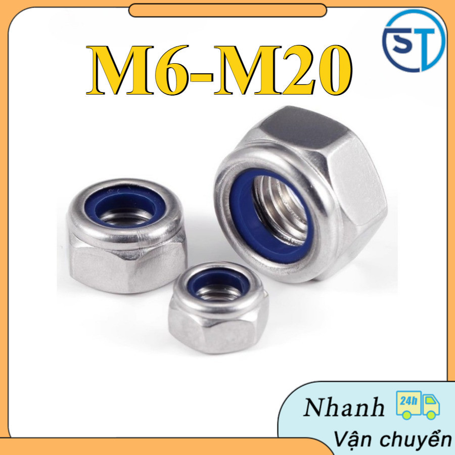 Tán Keo Chống Tháo Inox 304/Đai ốc khóa inox 304 đầu PVC (Chủ đề tốt ...