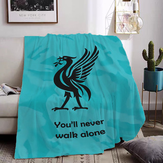 Chăn nỉ Flannel Liverpool FC in logo một mặt, dùng điều hòa, phù hợp sofa, văn phòng, tặng gia đình