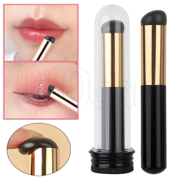 Cọ Môi Silicon Đầu Tròn - Dụng Cụ Trang Điểm - Kem Che Khuyết Điểm - Độ Mềm Q-Elastic - Son Môi Applicator - Son Môi Brush Có Nắp - Cọ Trang Điểm Môi